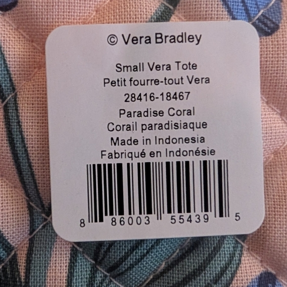 Small Vera Tote in Paradise Coral NWT - Picture 6 of 6